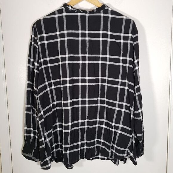 Lane Bryant Fall Winter Plaid Long Sleeve Button Up Flannel Size 20 - Picture 3 of 6